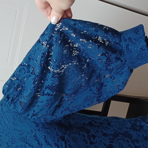 Suzy Shier Tops - NWOT Suzy Shier Puffy Sleeves Navy blue blouse size S